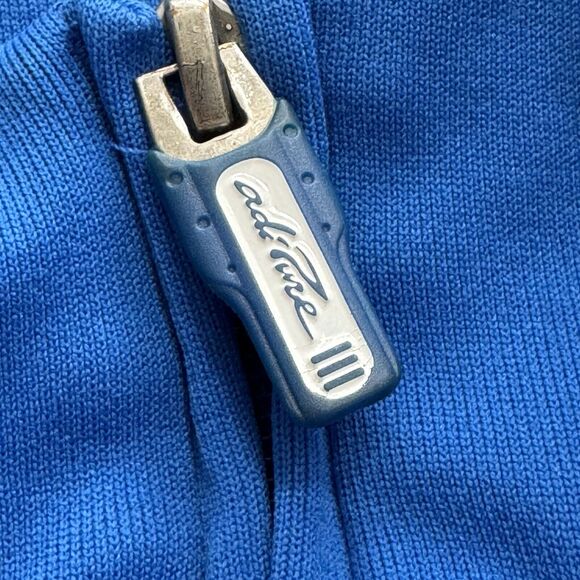 Adidas Adipure Men’s Large Blue & White Full Zip Track Jacket Zipup - Picture 2 of 13